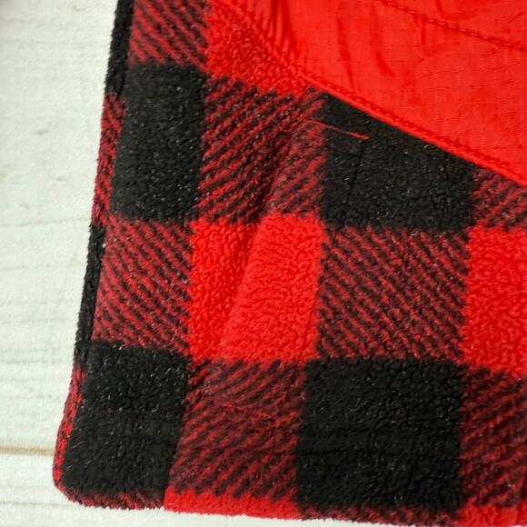 Columbia Baby Fleece‎ Jacket Red Black Buffalo Plaid Full Zip 6-12M - Picture 5 of 6